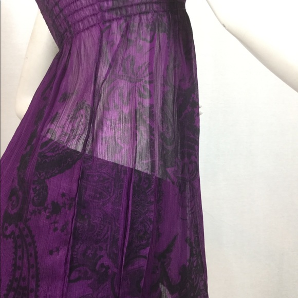 Sheer Dark Purple Strapless top, by Full Tilt sz s - Picture 4 of 7